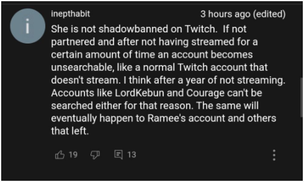Not many seemed to agree it was really a shadowban (Image via Ah Jake LOL/YouTube)